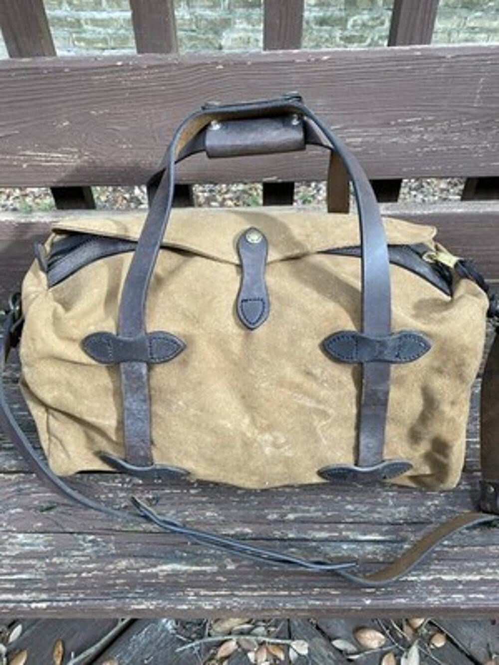 Vintage Filson Canvas Brown Outfitter Zipper Work Bag Rare